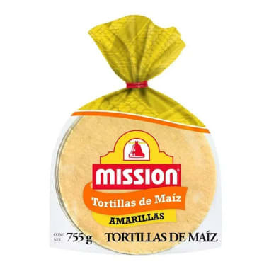 Tortilla De Maiz Amarilla Mission 755 Grs. 34 Piezas