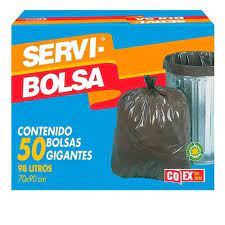 Bolsa Para Basura Servibolsa Grande 70X90 Cm C/50