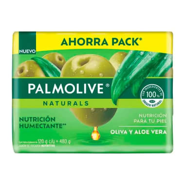 Jabon Palmolive Naturals Oliva Y Aloe 4 X 120 Grs