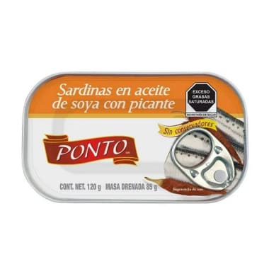 Sardina Ponto En Aceite Soya Picante 120 Gr