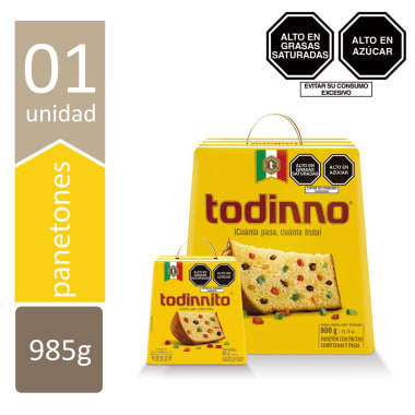 PANETON TODINNO CAJA 900 GR + TODINNITO 85 GR