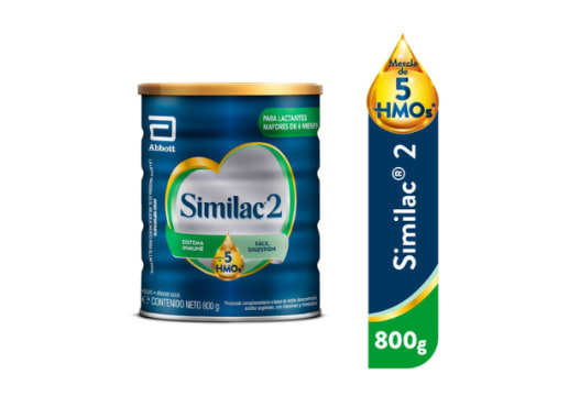 SIMILAC 2 CON MEZCLA DE 5HMOS LATA X 800G 