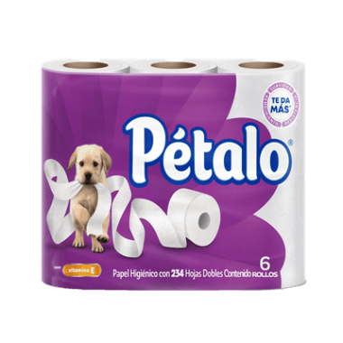 Papel Higienico Petalo 6 Rollos 234 Hd