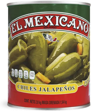 Chiles El Mexicano Jalapenos Enteros 2800 Gr