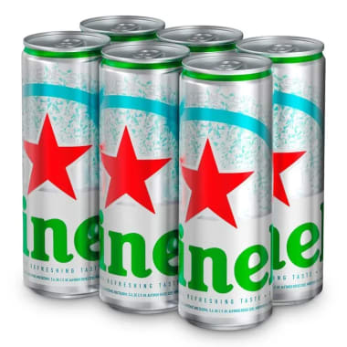 Cerveza Heineken Silver Sleek 6 Pack Lata 355Ml