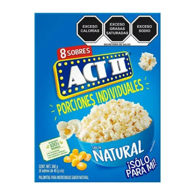 Palomitas Act Ii Minis Natural 8 Sobres 45G