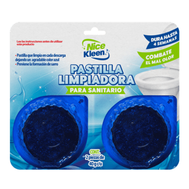 Pastilla Acuatica Nice Kleen Azul Aroma Pino Pack C/2 De 48 Grs