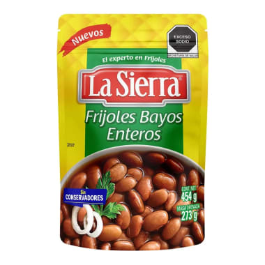 Frijoles La Sierra Enteros Bayos Pouch 454 Gr