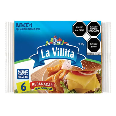 Queso Americano La Villita 105Gr/ 6 Reb