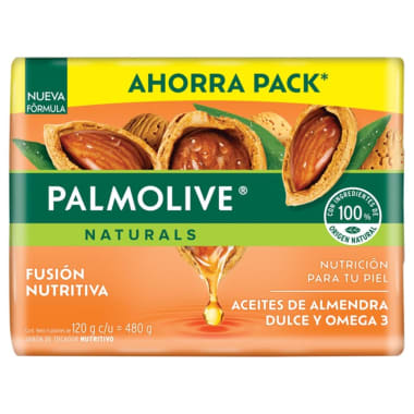 Jabon Palmolive Naurals Aceite De Almendra Y Omega 3 4X 120Grs