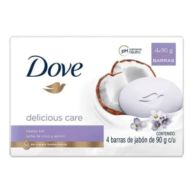 Jabon Dove Barra Leche De Coco Y Jazmin 90G