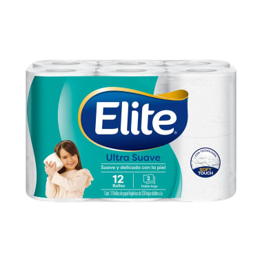 Papel Higiénico Elite Ultra Suave 320 Hd 12 Rollos