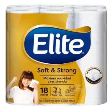 Papel Higiénico Elite Sof Strong 18 Rollos