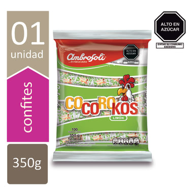 CARAMELO COCOROKOS LIMON BOLSA 350GR