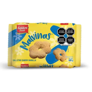 Galletas Golden Malvinas 420 Gr Charola Todas