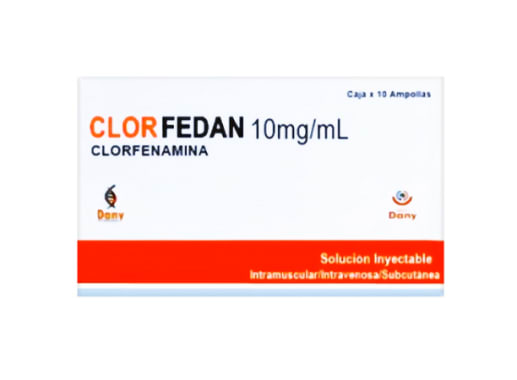 CLORFEDAN10MG/ML SOLUCION INYECTABLE X 10