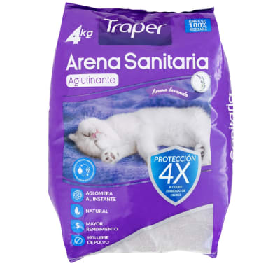 ARENA SANITARIA LAVANDA TRAPER (4 KG)