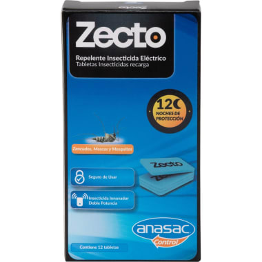 Zecto Tabletas Insecticida 12 Un Recarga