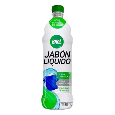 Jabon Liquido Pinol Ropa Blanca Y Color 828Ml