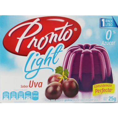 Gelatina Pronto Light Uva 24 Gr