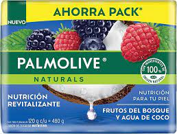 Jabon Palmolive Naturals Frutos Del Bosque Y Agua De Coco 120Grs