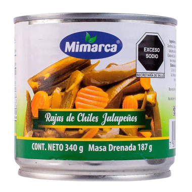 Chiles Mimarca Jalapeños En Rajas 220 Gr