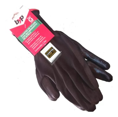 Guantes Nylon Nitrilo Negro Grande Gnb09 Byp E-12