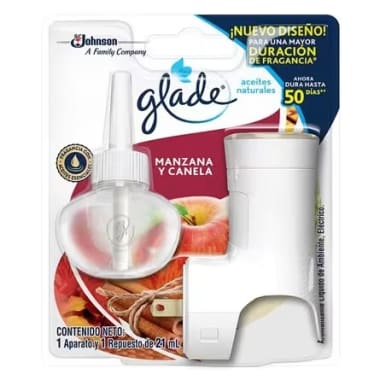 Aromatizante Glade Electrico Aparato Manzana Canela 21 Ml