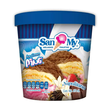 Helado De Crema Ice Pinta Sanmy 473Ml