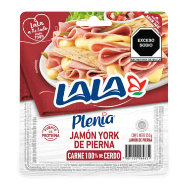 Jamon York De Pierna Plenia Lala 250Gr