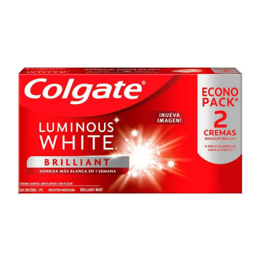 Pasta Dental Colgate Luminous White 2Pza 100Ml