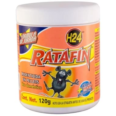 Rodenticida H-24 Ratafin Pellets 120 Gr