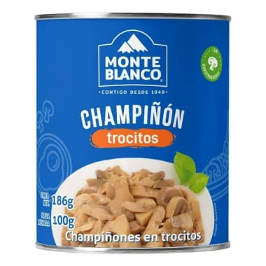 Champiñon Monteblanco En Trocitos 186 Gr