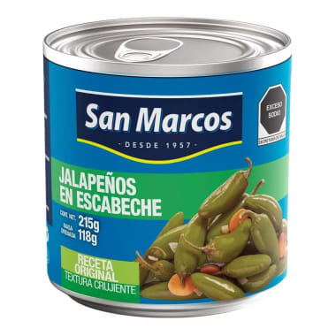 Chiles San Marcos Jalapenos Enteros 215 Gr