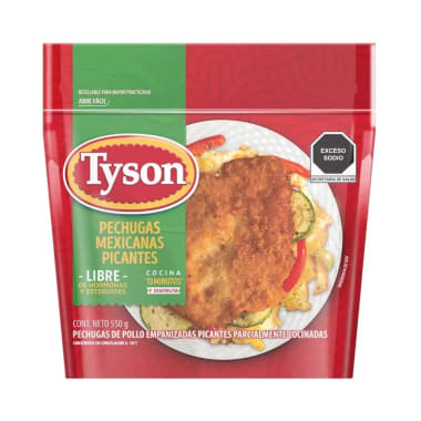 Pechugas Mexicanas Picantes Tyson 550Gr