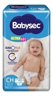 Pañal Babysec Ultrasec E2 Ch C/40 Pzas