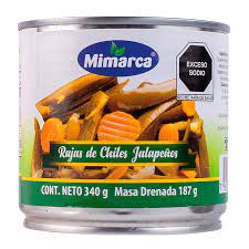 Chiles Mimarca Jalapeños En Rajas 340 Gr