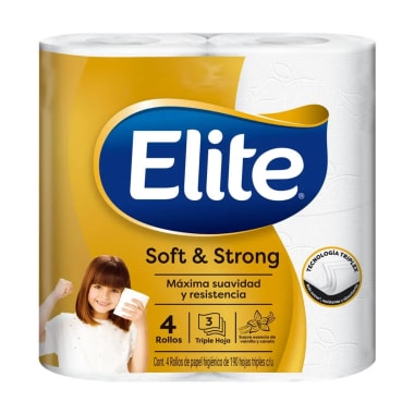 Papel Higiénico Elite Soft & Strong 4 Rollos