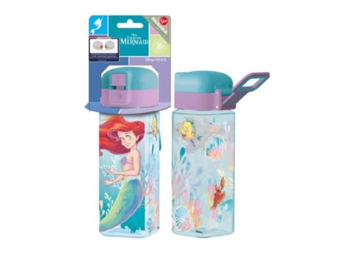 BOTELLA ROBOT POP UP SAFETY LOCK 550 ML THE LITTLE MERMAID