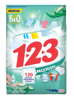 Detergente 123 Multiusos Aloe Vera 900 Gr