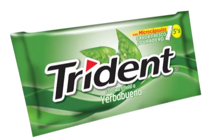 CHICLE TRIDENT 5S YERBA DISPLAY 18 UN