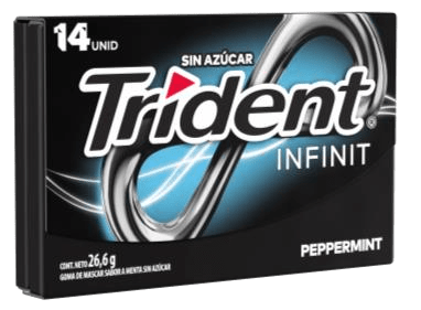 CHICLE TRIDENT INFINIT PEPPERMINT DISPLAY 12 UN