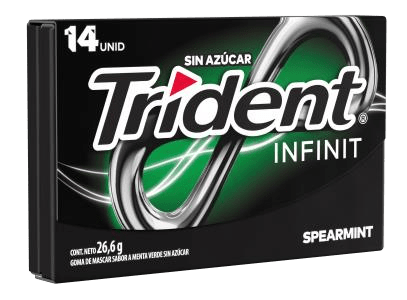 CHICLE TRIDENT INFINIT SPEARMINT DISPLAY 12 UN