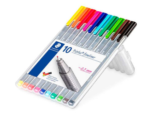 CAJA STAEDTLER FINELINER TRIPLUS 10 COLORES (334 SB10)