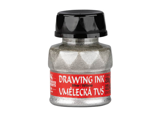 TINTA KIN CHINA ARTISTICA PLATEADA 20ML (2800)