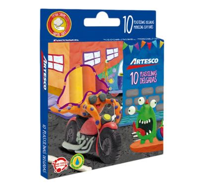 Plastilina Delgada Caja x 10 Unidades