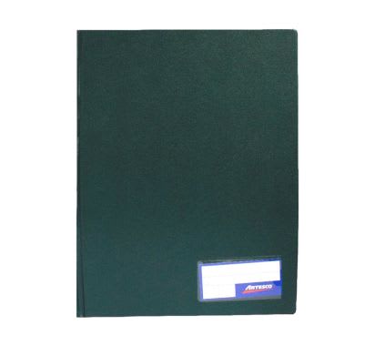 Folder Doble Tapa con Gusanillo Oficio Verde Oscuro