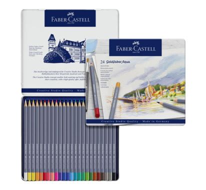 Colores Acuarelables Goldfaber Aqua Lata x 24 Unidades