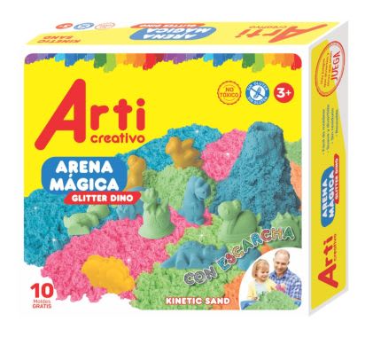 Arena Mágica Glitter Dino Caja x 500 g