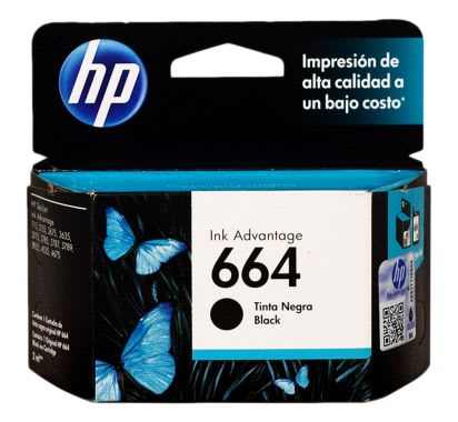 Tinta para Impresora en Cartucho 664 Black